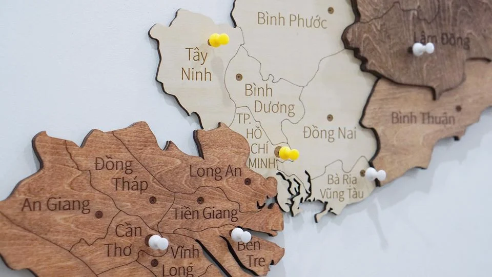 Tranh dán tường bản đồ Việt Nam đẹp chất lượng cao 2022 2