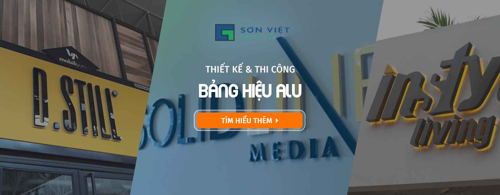 Công ty Sơn Việt thi công bảng hiệu quảng cáo Alu