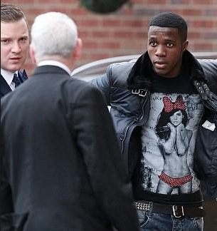 Young Wilfried Zaha wearing Imogen Thomas t-shirt