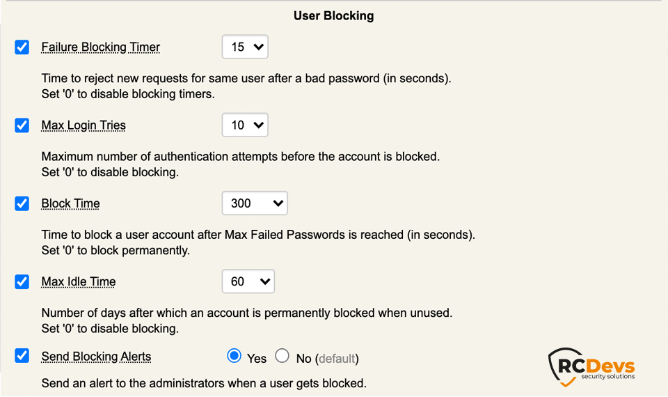 Benutzerblockierung beim Sichern von SSH-Servern