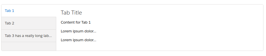 Lightning Components support vertical left tabs