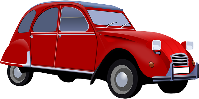 Car, Vintage, Red, Old,