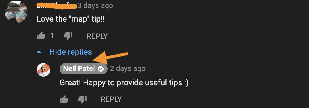 Neal patel answering youtube comments
