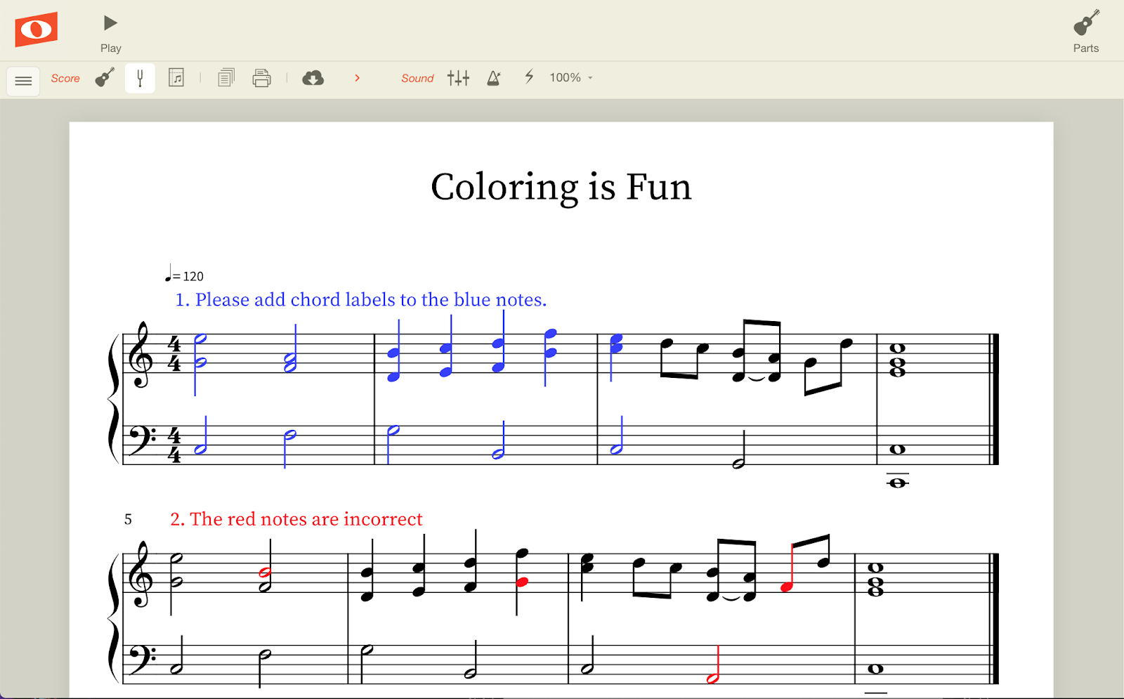 PlayScore 2 adds text, lyrics, guitar chords, and more - Scoring Notes