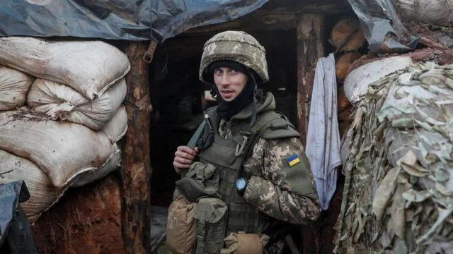 Украинский военный в Донбассе