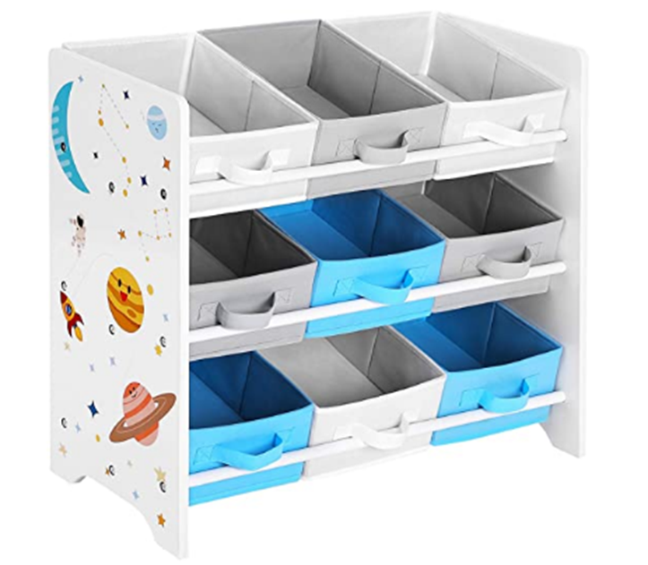 Storage cabinet for the classroom library 