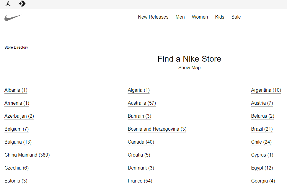 Find a Nike Store