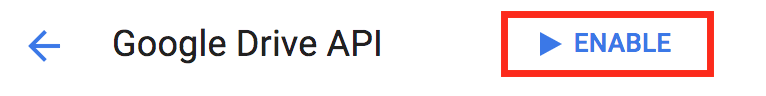 Enable Google Drive API