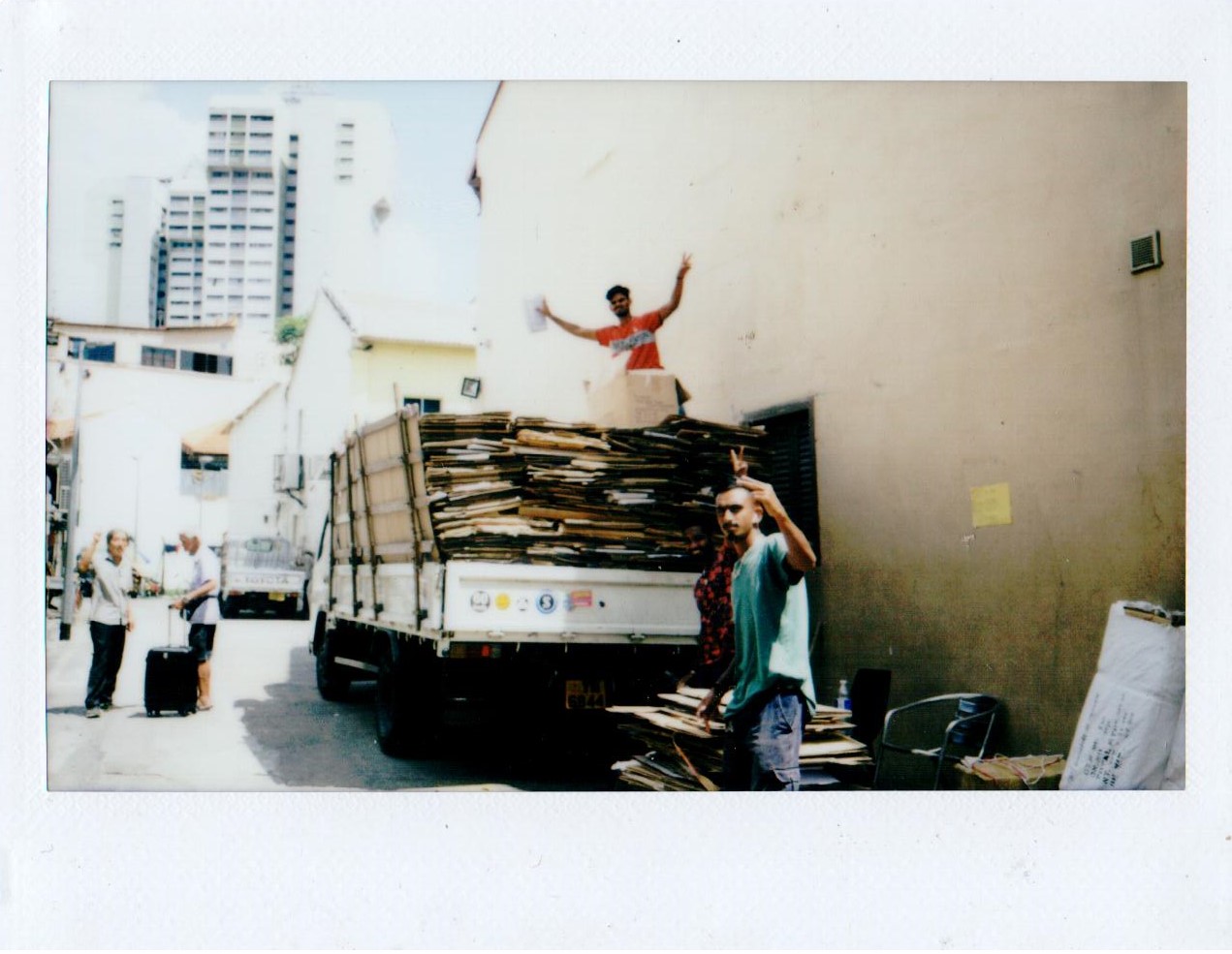 Migrant Workers posing for my film