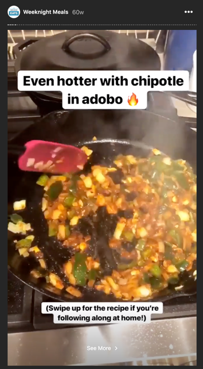 Serious Eats Instagram Story with subtitles screenshot.