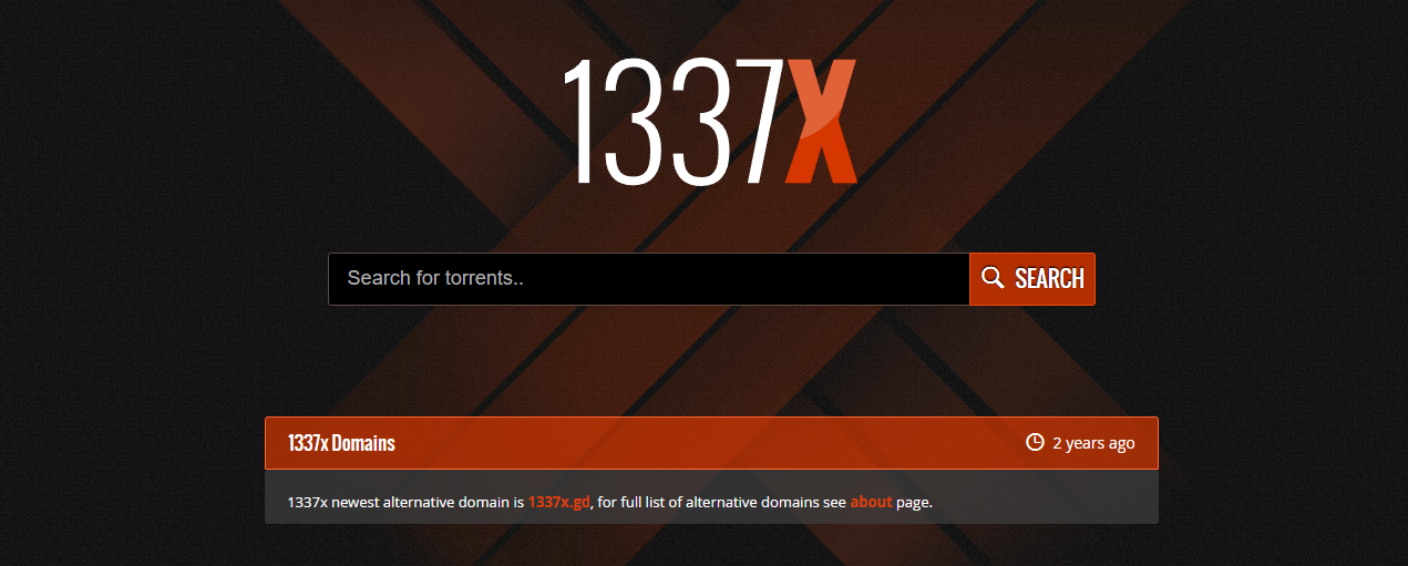 1337x torrenting site page