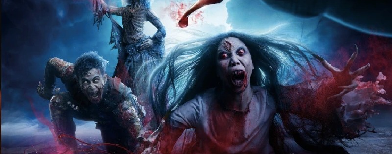 Running zombies in Universal Studios Singapore