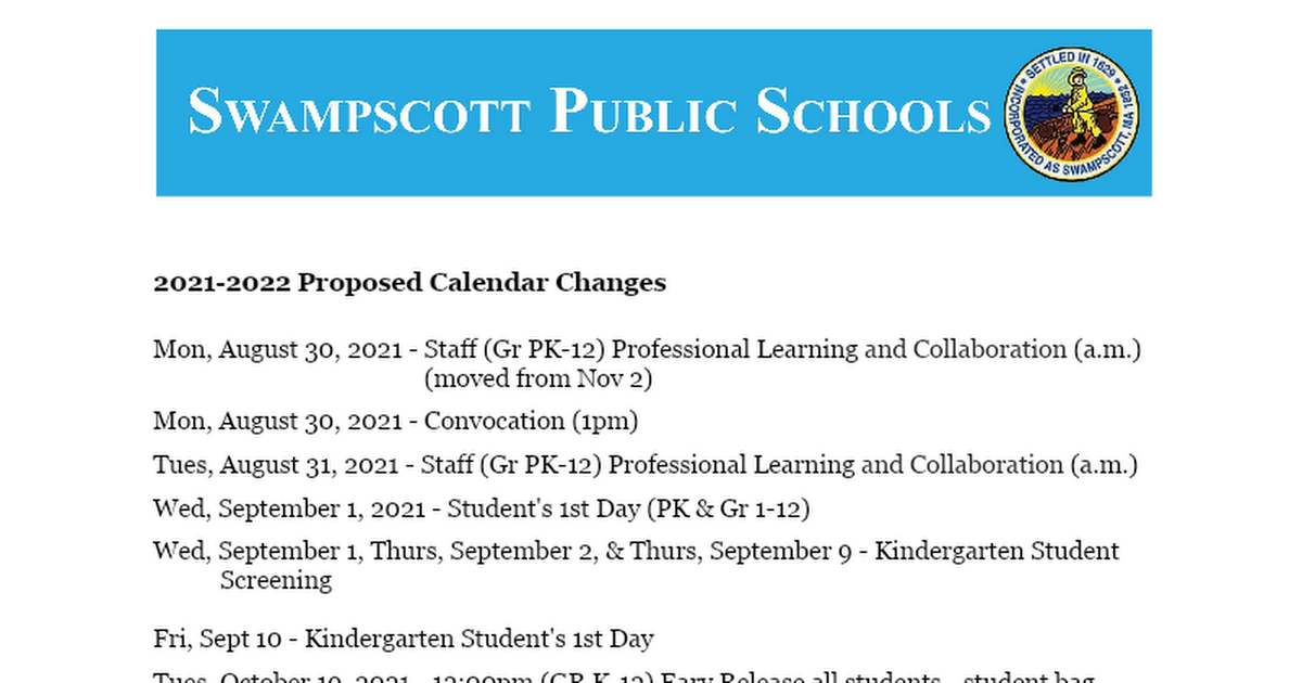 20212022 SY Proposed Calendar Changes Google Docs
