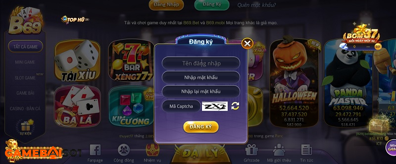 đăng ký tại b69 bet