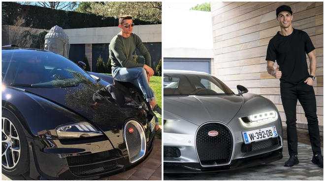 Cristiano Ronaldo exudes wealth when standing next to supercars