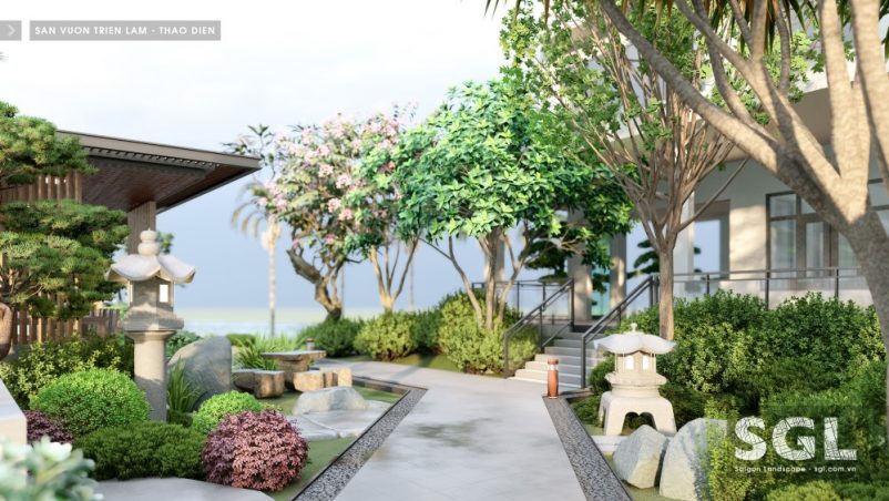 Dự án thiết kế sân vườn triển lãm tại Thảo Điền, TP.HCM