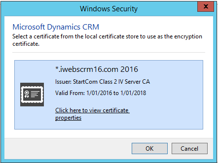 CRM 2016 Certificate