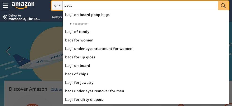 Amazon's search query