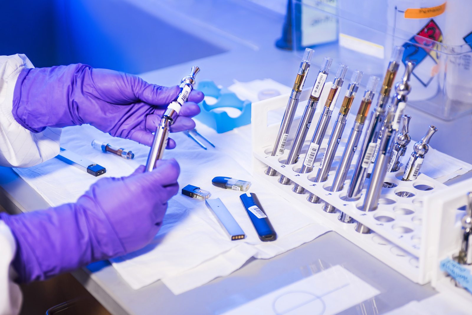 Cannabis Vapes Being Tested At A Lab