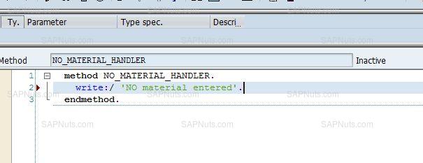 Event handler methods in SAP Classes OOABAP