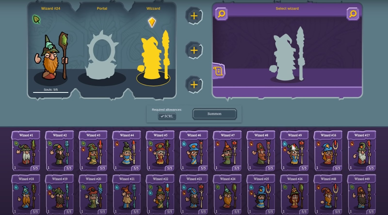 character customization menu in Wizarre