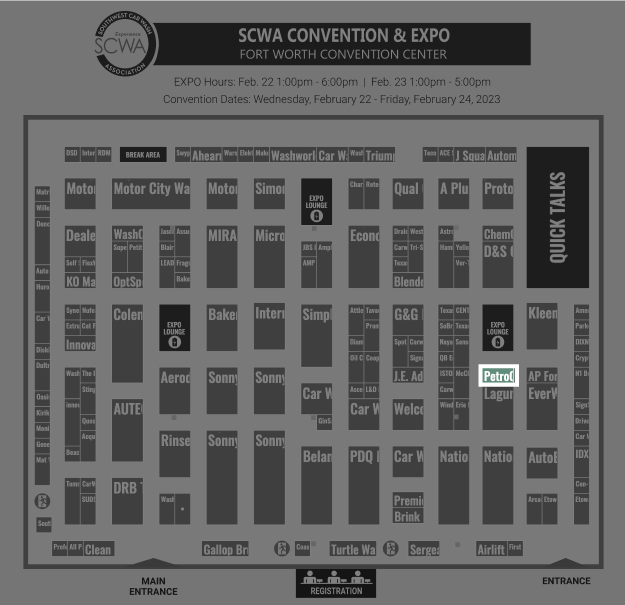 SCWA Expo Floor Map