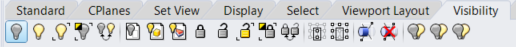 turning off visibility icon when making a technical drawing in rhino