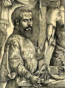 By Attributed to Jan van Calcar - Page xii of De humani corporis fabrica (1534 edition), showing portrait of Andreas Vesalius. Original scan of page cropped to show portrait alone, contrasted slightly to 70 in Microsoft Photo Editor. The original book from which the scan arises is a copy of the 1543 edition stored in the collection of the U.S. National Library of Medicine, a division of the National Institutes of Health (NIH)., Public Domain, https://commons.wikimedia.org/w/index.php?curid=425785