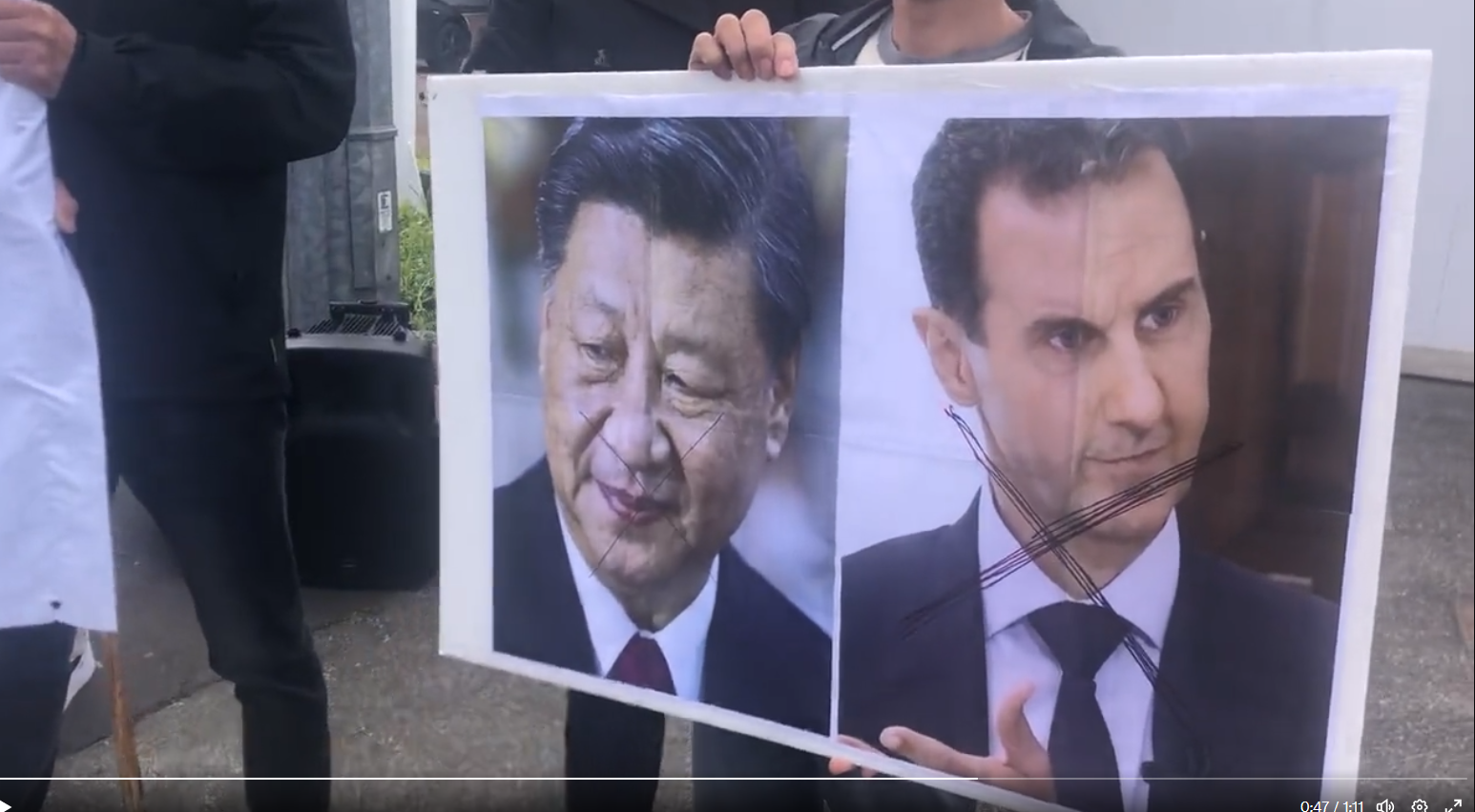 纽西兰十一国殇日中领馆抗议活动/纽西兰民主平台