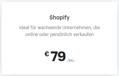 Shopify Kosten Gebühren Shopify Plan