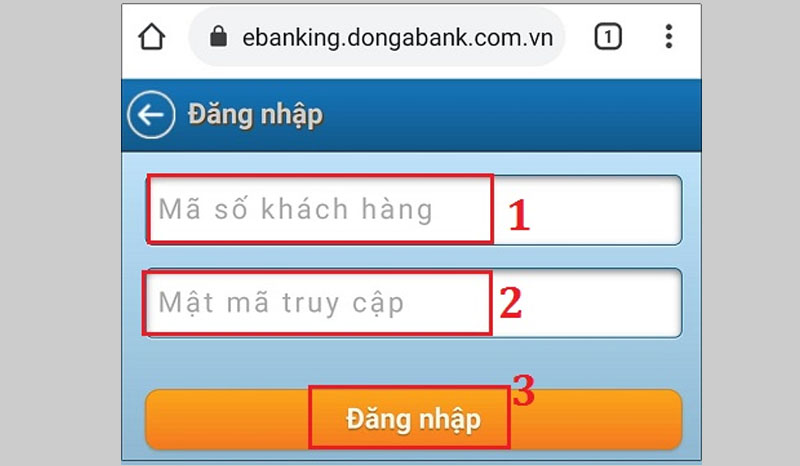Đăng nhập thông tin tài khoản cá nhân