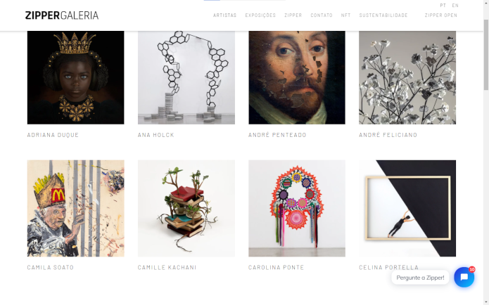 print screen site galeria de artes Zipper Galeria