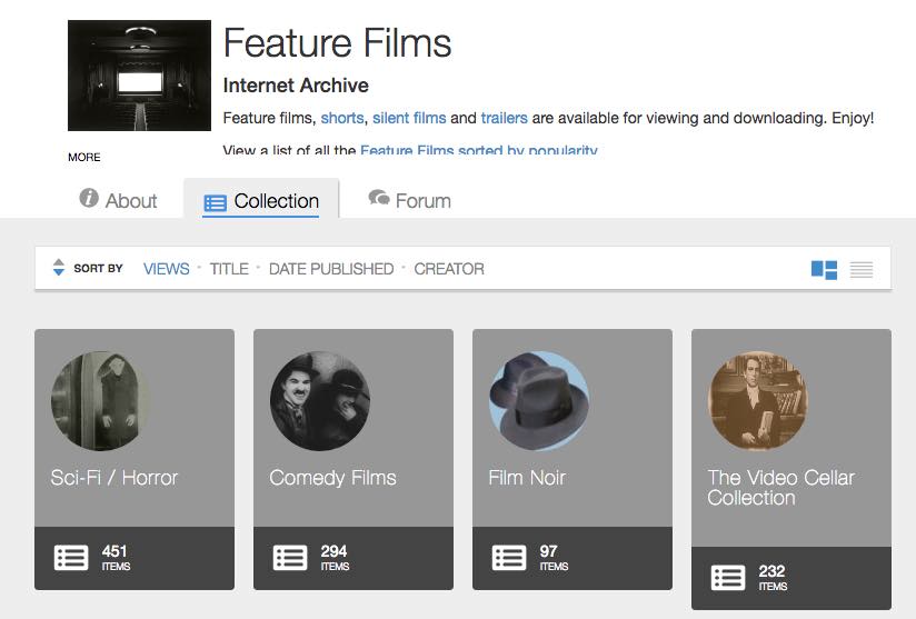 internet archive free feature films
