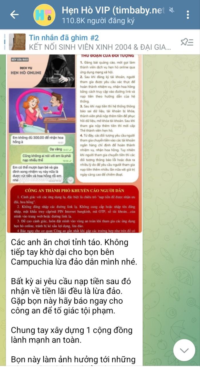 Nội dung cảnh báo của timbaby.net về vấn nạn lừa đảo hiện tại từ bên Campuchia