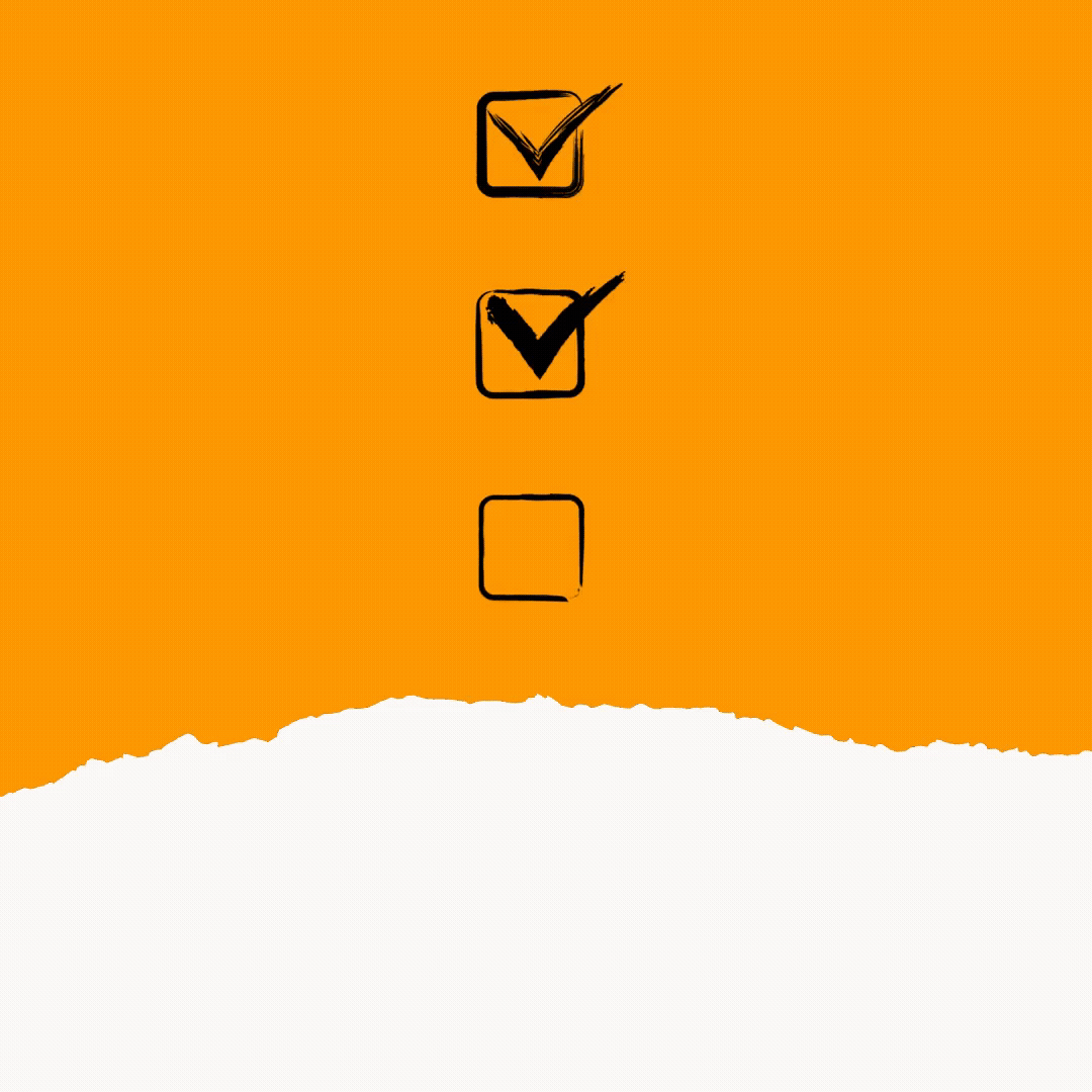 animated image of checkboxes