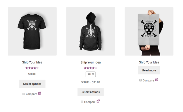 Related products as comparisons in WooCommerce.