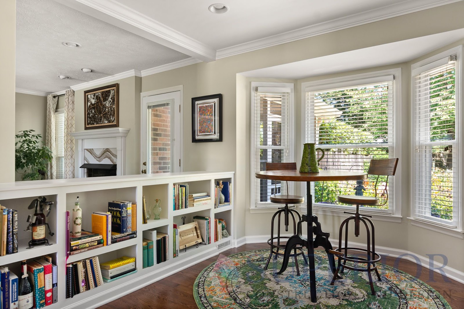 kitchen nook for home office built in shelving for library books window mt juliet tn superior constructions and design