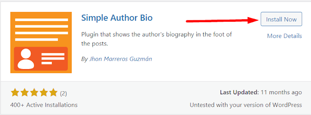 install simple author bio