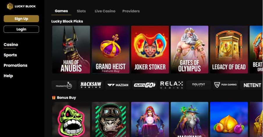 Lucky Block Casino & Sportsbook Review December 2023