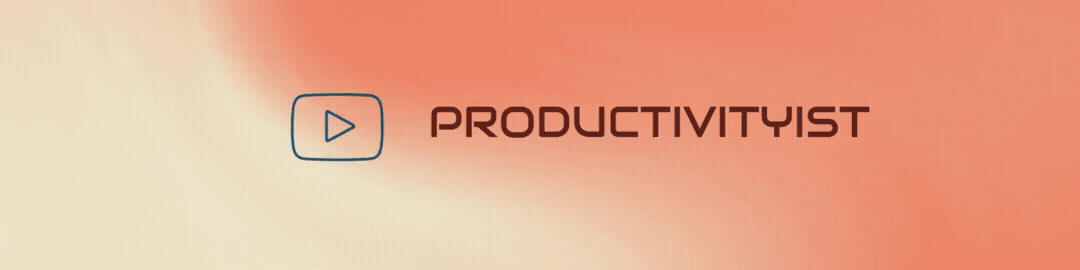 the word productivityist on the animated background 
