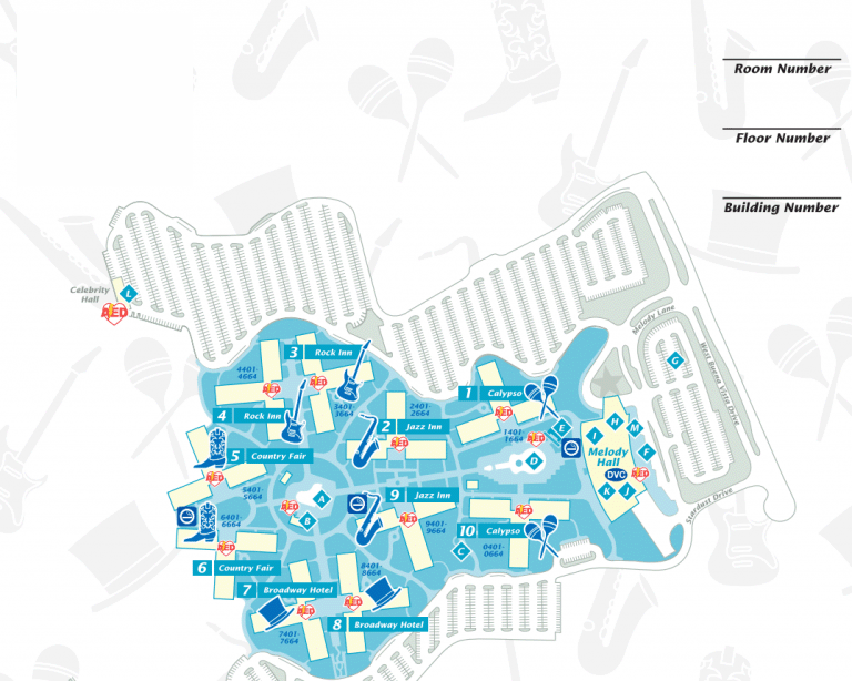 Map of all-star music resort