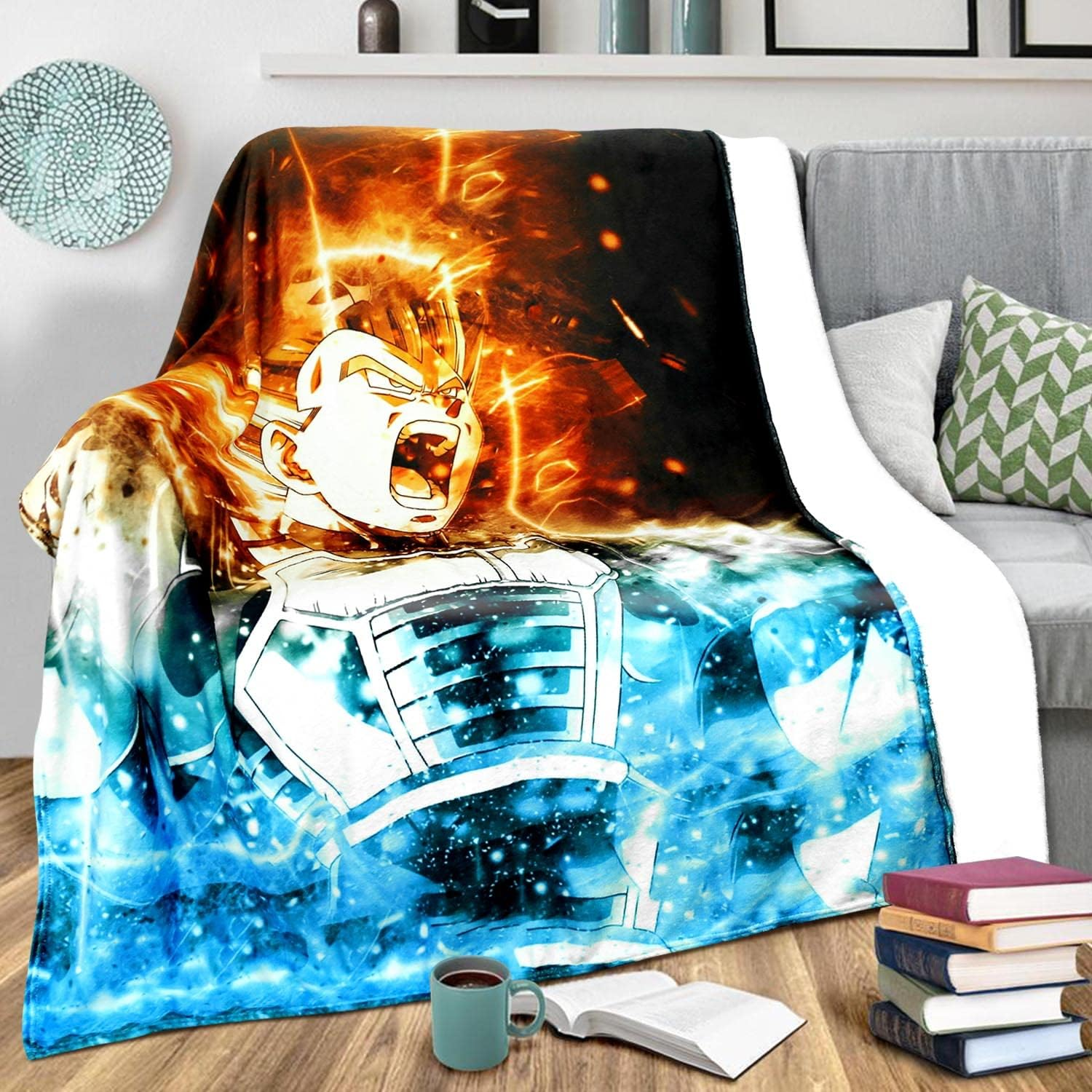 anime characters throw blanket