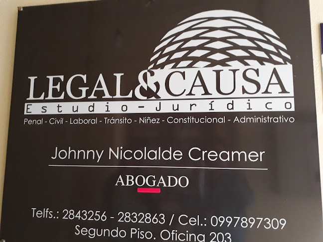 Horarios de Estudio Juridico Legal & Causa - Ab. Johnny Nicolalde Creamer