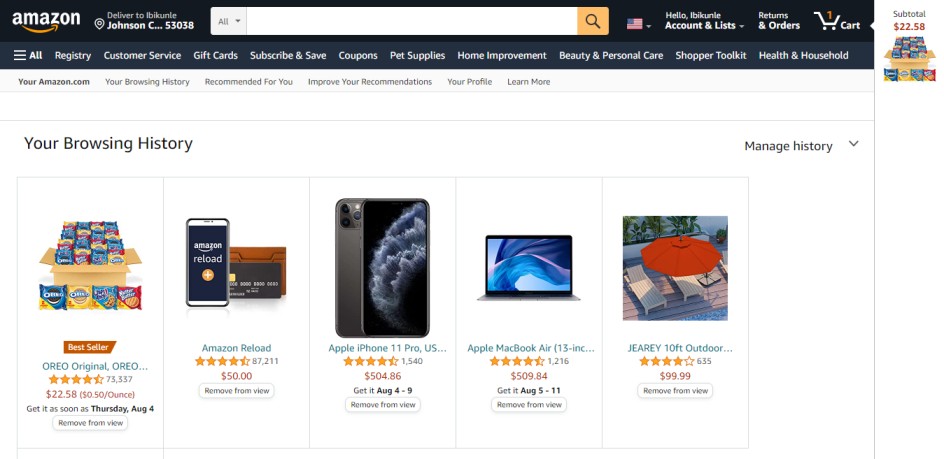 How To Disable Browsing History on Amazon. Image 2
