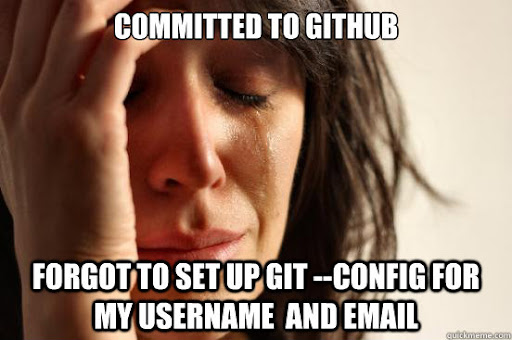 Meme sobre git config