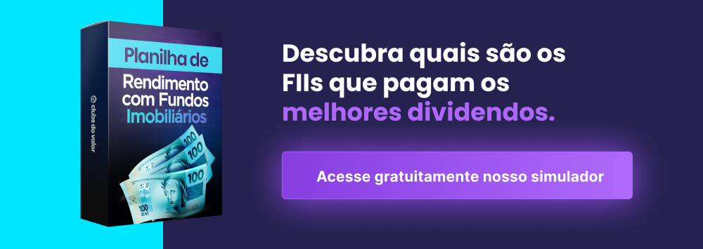 planilha de rendimento com fundos imobiliários