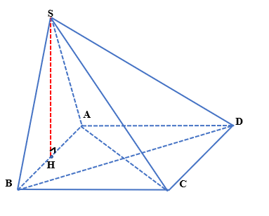 1. Cho hình chóp (S.ABCD) có đáy (ABCD) là hình vuông cạnh (a). Gọi (H) là trung điểm (AB), (SH = a) và (SH bot left( {ABCD} right)). Tính (varphi ) là góc giữa (left( {SAC} right)) và (left( {SBC} right)).</p> 4