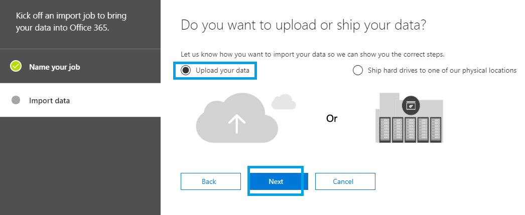 Import PST to Office 365 Archive Mailbox