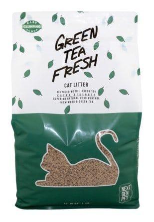 Green tea fresh cat litter.
