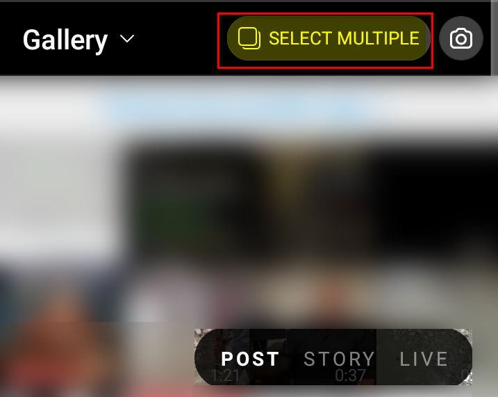 select multiple image for instagram post